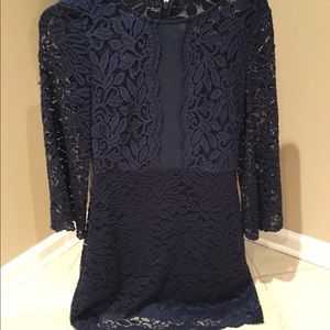 Laundry Navy Blue Lace Dress
